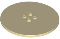 LEGO® los onderdeel Tegel Rond in kleur Geelbruin 6177