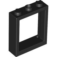 Plaatje in Gallery viewer laden, LEGO® los onderdeel Raamkozijn in kleur Zwart 51239