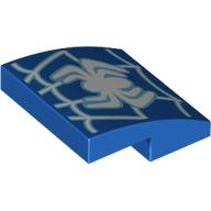 Plaatje in Gallery viewer laden, LEGO® onderdeel Dakpan Gebogen met Motief Blauw 15068pb472