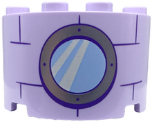 Plaatje in Gallery viewer laden, LEGO® los onderdeel Cilinder met Motief Lavendel 24593pb16