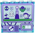 LEGO® Paneel met Motief Doorzichtig Lichtblauw 60581pb235