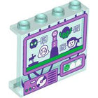 LEGO® Paneel met Motief Doorzichtig Lichtblauw 60581pb235