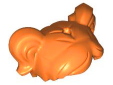 LEGO® los onderdeel Haar in kleur Oranje 35701