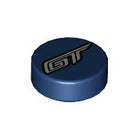 LEGO® onderdeel Tegel Rond met Motief Donkerblauw 98138pb368