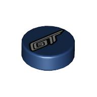 LEGO® onderdeel Tegel Rond met Motief Donkerblauw 98138pb368