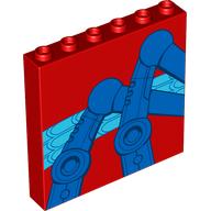 Plaatje in Gallery viewer laden, LEGO® los onderdeel Paneel met Motief Rood 59349pb308a