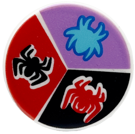 LEGO® los onderdeel Tegel Rond met Motief Wit 14769pb593