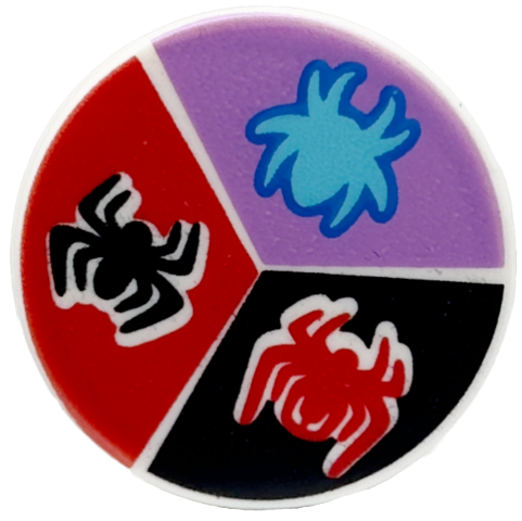LEGO® los onderdeel Tegel Rond met Motief Wit 14769pb593