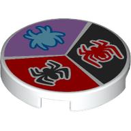 LEGO® los onderdeel Tegel Rond met Motief Wit 14769pb593