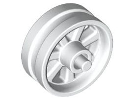 LEGO® los onderdeel Wiel in kleur Wit 50862