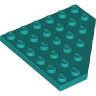Plaatje in Gallery viewer laden, LEGO® los onderdeel Wig Plaat in kleur Donker Turkoois 6106