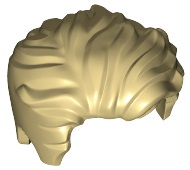 LEGO® los onderdeel Haar in kleur Geelbruin 23186