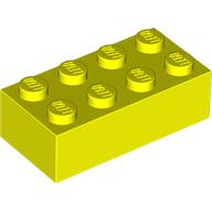 Plaatje in Gallery viewer laden, LEGO® los onderdeel Steen in kleur Neon geel 3001