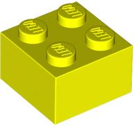 LEGO® los onderdeel Steen in kleur Neon geel 3003