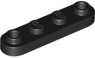 Plaatje in Gallery viewer laden, LEGO® los onderdeel Plaat Rond in kleur Zwart 77845