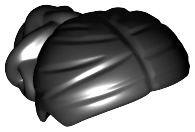 Plaatje in Gallery viewer laden, LEGO® los onderdeel Haar in kleur Zwart 13251