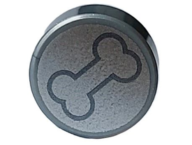 LEGO® los onderdeel Tegel Rond met Motief Zilver 98138pb361