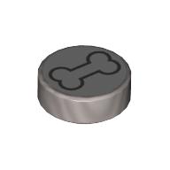 LEGO® los onderdeel Tegel Rond met Motief Zilver 98138pb361