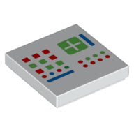 LEGO® los onderdeel Tegel met Motief in kleur Wit 3068pb2032