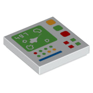 Plaatje in Gallery viewer laden, LEGO® los onderdeel Tegel met Motief Wit 3068bpb2030
