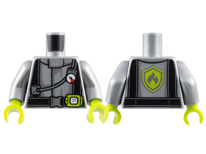 LEGO® los onderdeel Lijf met Motief Zilver 973pb5040c01