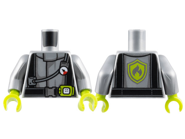 LEGO® los onderdeel Lijf met Motief Zilver 973pb5040c01