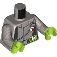 Plaatje in Gallery viewer laden, LEGO® los onderdeel Lijf met Motief Zilver 973pb5040c01