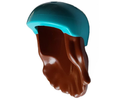 LEGO® los onderdeel Haar in kleur Roodachtig Bruin 2137pb02