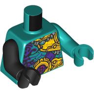 Plaatje in Gallery viewer laden, LEGO® onderdeel Lijf met Motief Donker Turkoois 973pb5034c01
