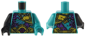 LEGO® onderdeel Lijf met Motief Donker Turkoois 973pb5034c01