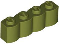 LEGO® los onderdeel Steen Aangepast Olijfgroen 30137