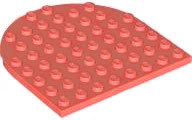LEGO® los onderdeel Plaat Rond in kleur Koraal 41948