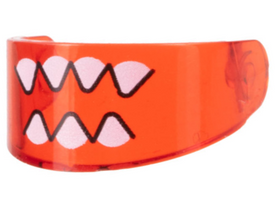 LEGO® Hoofddeksel Accessoire Doorzichtig Rood 2447pb07