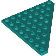 LEGO® los onderdeel Wig Plaat in kleur Donker Turkoois 30504