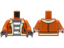 Plaatje in Gallery viewer laden, LEGO® onderdeel Lijf met Motief Donker Oranje 973pb5053c01