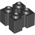 LEGO® los onderdeel Steen Aangepast in kleur Zwart 90258
