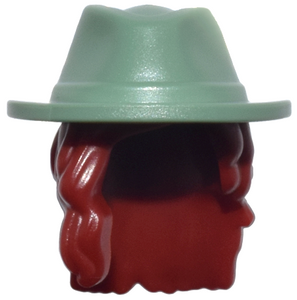 LEGO® los onderdeel Haar in kleur Donkerrood 79989pb03