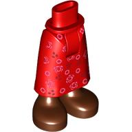 LEGO® los onderdeel Benen in kleur Rood 59595c00pb14