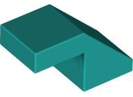 Plaatje in Gallery viewer laden, LEGO® los onderdeel Dakpan Algemeen Donker Turkoois 28192