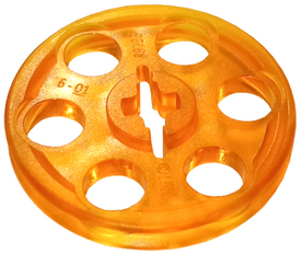 LEGO® los onderdeel Wiel in kleur Doorzichtig Oranje 4185