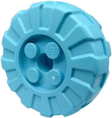 LEGO® los onderdeel Wiel in kleur Medium Azuurblauw 3486