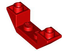 LEGO® los onderdeel Dakpan Omgekeerd in kleur Rood 32802