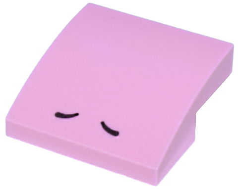 LEGO® Dakpan Gebogen met Motief Fel Roze 15068pb468