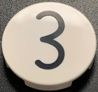 LEGO® los onderdeel Tegel Rond met Motief Wit 14769pb590