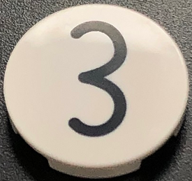 LEGO® los onderdeel Tegel Rond met Motief Wit 14769pb590