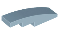 LEGO® los onderdeel Dakpan Gebogen in kleur Zandblauw 61678