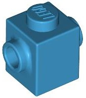 LEGO® los onderdeel Steen Aangepast Donker Azuurblauw 47905