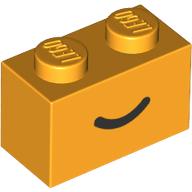 Plaatje in Gallery viewer laden, LEGO® Steen met Motief Helder Licht Oranje 3004pb302