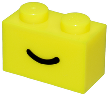 Plaatje in Gallery viewer laden, LEGO® los onderdeel Steen met Motief Neon geel 3004pb302
