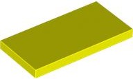 LEGO® los onderdeel Tegel Algemeen in kleur Neon geel 87079